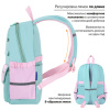 Рюкзак BRAUBERG PASTEL с термонашивками в комплекте, "Funny clouds", мятный, 40х29х14 см, 271421