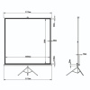 Экран проекционный на треноге (200х200 см), матовый, 1:1, BRAUBERG "TRIPOD", 236731