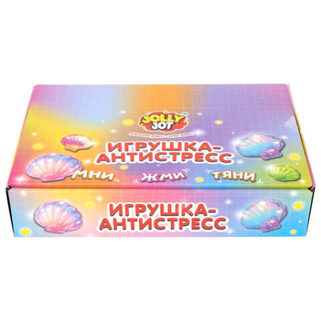 Игрушка-антистресс "РАКОВИНА", 8 см, ассорти 4 цвета, дисплей, JOLLY JOT (ДЖОЛЛИ ДЖОТ), 665814