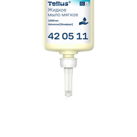 Картридж с жидким мылом одноразовый Tellus/TORK (Система S1) Advanced, 1 л, мягкое, 420511