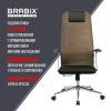 Кресло BRABIX PREMIUM "Ultimate EX-801" хром, плотная двойная сетка Х2, черное/коричневое, 532920