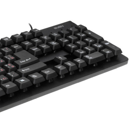Клавиатура проводная SVEN Standard 301, USB, 104 клавиши, чёрная, SV-03100301UB