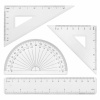 Готовальня BRAUBERG SCHOOL KIT, 9 предметов, циркуль 125 мм, чертежные принадлежности, персиковый цвет, 210715