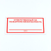 Знак "Ответственный за пожарную безопасность", КОМПЛЕКТ 3 штуки, 100х200х2 мм, пластик, F21