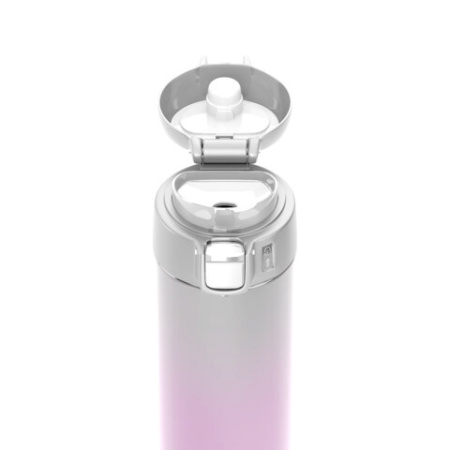 Термокружка 420 мл JOYLUX (ДЖОЙЛЮКС) ULTRA GRADIENT, нержавеющая сталь SUS304, белый/розовый, 700276