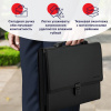 Папка-портфель пластиковая BRAUBERG "ДИПЛОМАТ", А4 (330х245х35 мм), 13 отделений, фактура бисер, черная, 226025