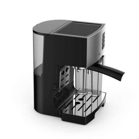 Кофеварка рожковая BQ (БИ-КЬЮ) CM9002, 1450 Вт, объем 1,4 л, 19 бар, автоматический капучинатор, стальная, 86195028