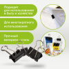 Зажимы для бумаг STAFF "EVERYDAY", КОМПЛЕКТ 12 шт., 19 мм, на 60 листов, черные, картонная коробка, 224606