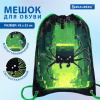 Мешок для обуви BRAUBERG PREMIUM, карман, подкладка, светоотражайка, 43х33 см, "Кибер-паук", 273444