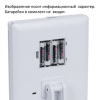 Зеркало настольное с LED-подсветкой для макияжа, размер 24х18 см, складное, увеличение х2, х3, х10, белое, BRABIX, 609337