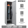 Шкаф металлический для одежды BRABIX "LK 11-50", УСИЛЕННЫЙ, 2 отделения, 1830х500х500 мм, 22 кг, 291132, S230BR404102
