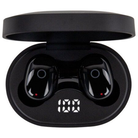 Наушники беспроводные TWS внутриканальные с микрофоном, SONNEN EP-BH25B, Bluetooth 5.3, черные, 514125