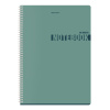 Тетрадь А4, 96 л., BRAUBERG, гребень, клетка, матовая ламинация, "NoteColor" (микс в спайке), 405316