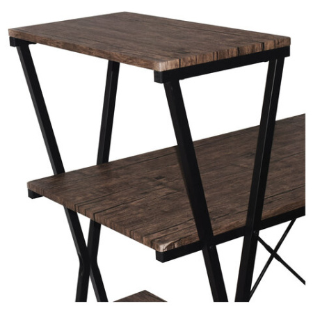 Стол на металлокаркасе BRABIX "LOFT CD-004", 1200х535х1110 мм, 3 полки, цвет