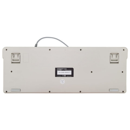 Клавиатура проводная USB, 102+98 клавиш, LED-подсветка, SONNEN K620, слоновая кость / серая, 513950