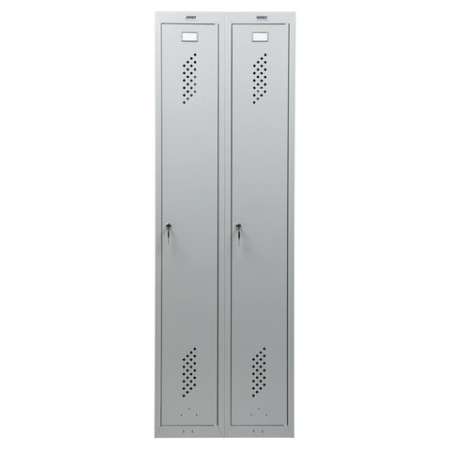 Шкаф металлический для одежды BRABIX "LK 21-80", УСИЛЕННЫЙ, 2 секции, 1830х800х500 мм, 37 кг, 291129, S230BR406102