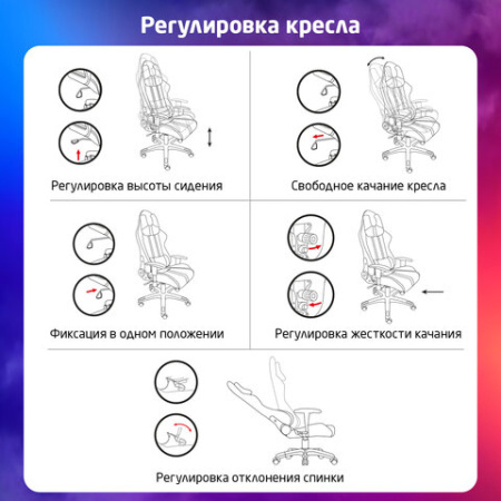 Кресло компьютерное BRABIX "GT Carbon GM-120", две подушки, экокожа, черное/красное, 531931