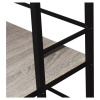 Стол на металлокаркасе BRABIX "LOFT CD-005", 1200х520х1200 мм, 3 полки, цвет дуб антик, 641222