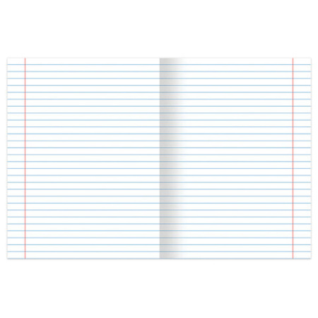 Тетрадь А5 48 л. BRAUBERG скоба, линия, обложка картон, "LINE" (микс в спайке), 404384