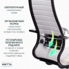 Кресло офисное МЕТТА "К-6" хром, экокожа, сиденье и спинка мягкие, белое