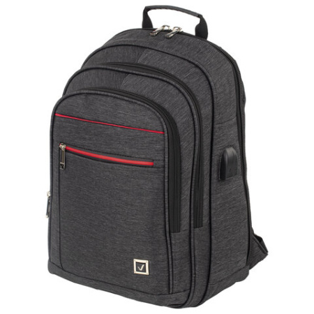 Рюкзак BRAUBERG FUNCTIONAL с отделением для ноутбука, 3 отделения, USB-порт, "Progress", 48х14х34 см, 229873