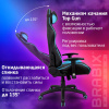 Кресло компьютерное BRABIX "GT Master GM-110", две подушки, экокожа, черное/голубое, 531928