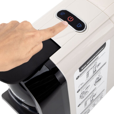 Кофемашина капсульная 3 в 1 для молотого кофе и капсул DOLCE GUSTO и NESPRESSO, SONNEN CM510B, 1450 Вт, 0,6 л, бежевая, 457338