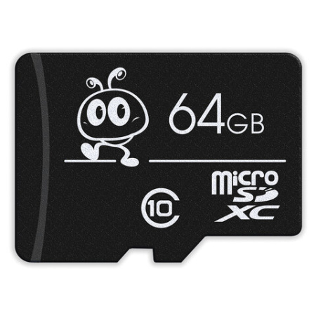 Карта памяти micro SDXC, 64 GB, SMARTBUY, 10 Мб/сек. (class 10), с адаптером, SB64GBSDCL10-01