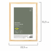 Рамка 21х30 см небьющаяся, аналог IKEA, багет 12 мм дерево, BRAUBERG "Woodray", цвет натуральный, 391360