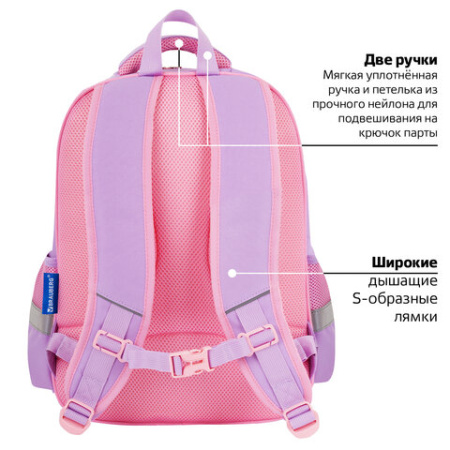 Рюкзак BRAUBERG FAVOUR, 2 отделения, 3 кармана, "Hide and seek", 40х29х15 см, 273122