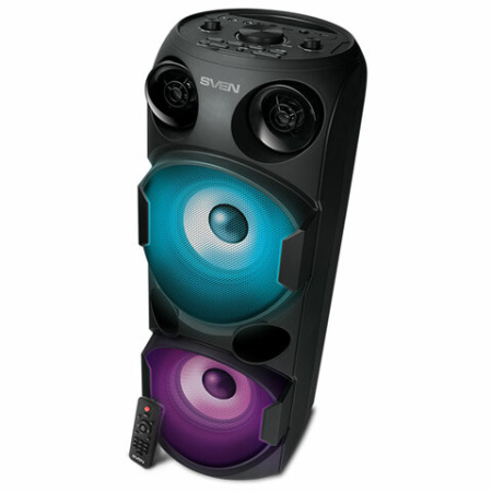 Колонка портативная SVEN PS-750, 80 Вт, TWS, Bluetooth, FM, USB, microSD, LED-дисп, черная, SV-019617