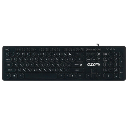 Клавиатура проводная игровая DEFENDER OZOTH GK-106, USB, 104 клавиши, с подсветкой, черная, 45106