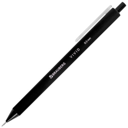 Карандаш механический 0,5 мм BRAUBERG "VIVID", корпус soft-touch ассорти, 182063