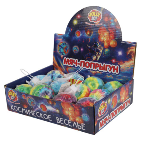 Мяч-попрыгун КОСМОС, 6 см, полиуретан, ассорти, 6 цветов, JOLLY JOT (ДЖОЛЛИ ДЖОТ), 666126