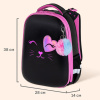 Ранец BRAUBERG SHINY, 2 отделения, с брелоком, "Улыбающийся котик", 38х28х14 см, 272040