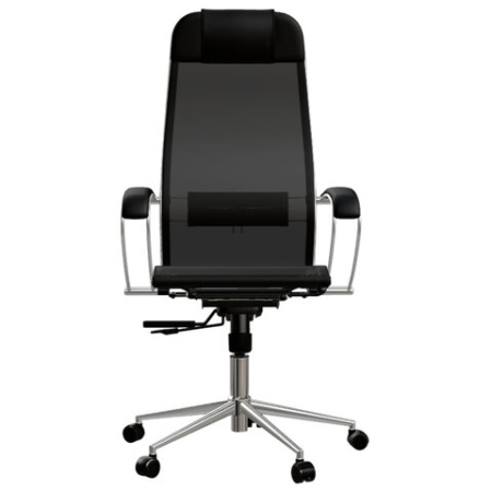 Кресло МЕТТА "ErgoLife" 10 B1-104K, хром, синхромеханизм, прочная сетка, черное