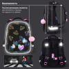 Ранец BRAUBERG LUMINOUS, 2 отделения, с брелоком, "Бриллианты", СВЕТЯЩИЙСЯ РИСУНОК, 38х29х16 см, 272070