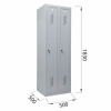 Шкаф металлический для одежды BRABIX "LK 21-50", 2 секции, 1830х500х500 мм, 29 кг, 291379