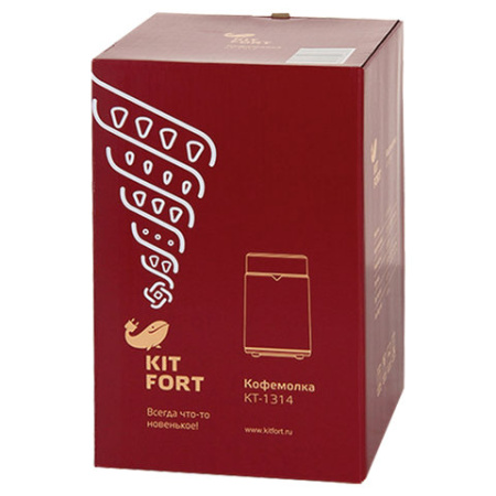 Кофемолка KITFORT КТ-1314, мощность 150 Вт, вместимость 60 г, пластик, черный
