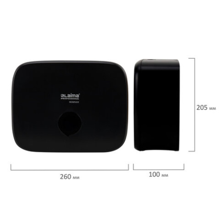 Диспенсер для полотенец LAIMA PROFESSIONAL PREMIUM BLACK (Система H2), Z-сложения, черный, ABS-пластик, 609522