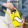 Сумочка-органайзер повседневная HEIKKI KNIT (ХЕЙКИ) кросс боди, вязаная, 17х12х5 см, "Желтый гусь", 273791