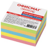 Блок для записей непроклеенный, 9х9х5 см, плотность 80 г/м2, цветной, ОФИСМАГ, 127801
