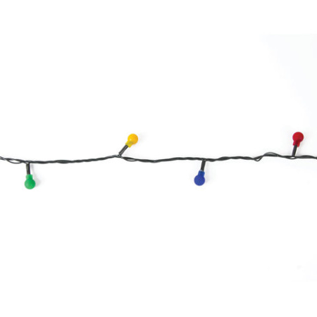 Электрогирлянда-нить комнатная 5 м, 50 LED, с насадками, вид: "Шарики", мультицветная, 220V, контроллер, ЗОЛОТАЯ СКАЗКА, 591103