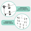 Вешалка-плечики качели, 4 секции, металлическая, с клипсами для юбок и брюк, BRABIX, 607472
