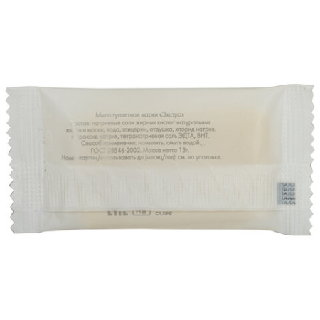 Мыло одноразовое 13 г, КОМПЛЕКТ 500 шт., HOTEL COLLECTION, саше, флоупак, 2000312
