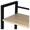Стол на металлокаркасе BRABIX "LOFT CD-005",1200х520х1200 мм, 3 полки, цвет дуб натуральный, 641223