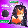 Мешок для обуви BRAUBERG KIDS, с петлей, 42х34 см, "Сказочная лиса", 273433