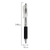 Ручка гелевая автоматическая BRAUBERG "X-WRITER 1700" УВЕЛИЧЕННАЯ ДЛИНА ПИСЬМА 1700 м, ЧЁРНАЯ, игольчатый узел 0,5 мм, линия 0,35 мм, 144472