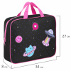 Папка на молнии с ручками BRAUBERG А4, 1 отделение, полиэстер, 80 мм, "Space sweets", 272175
