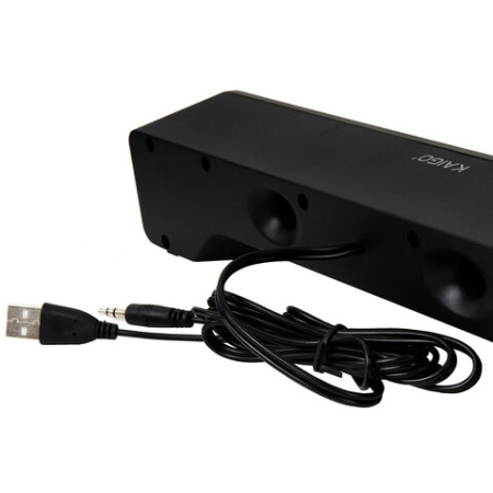 Колонка-саундбар KAIGO (КАЙГО) GE-1002, 6 Вт, AUX, USB, черная, 514223